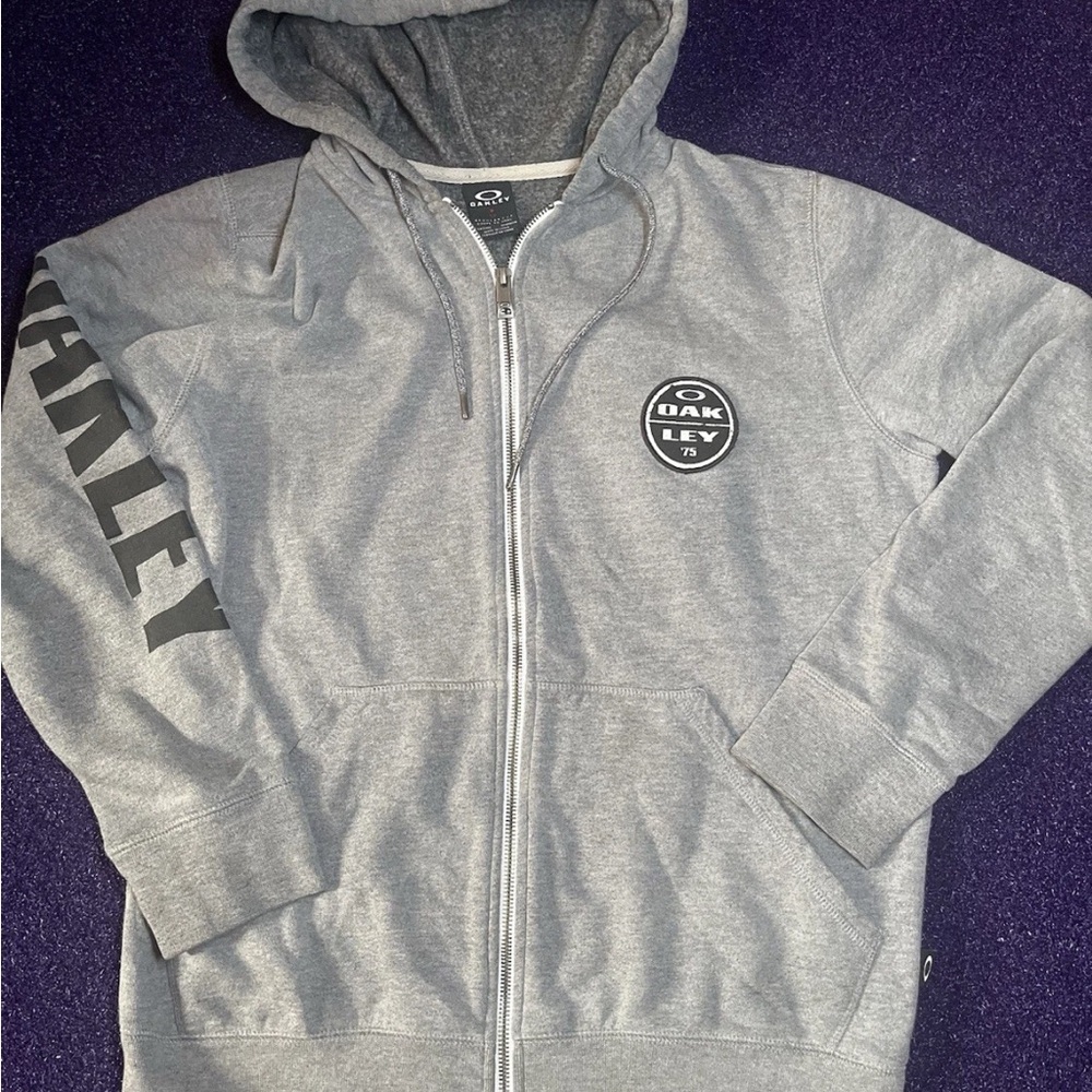 Oakley Gray Zip-Up Jacket size small